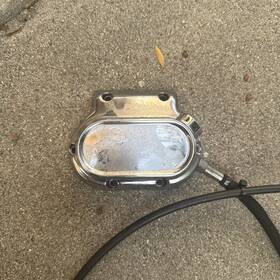 37082-87 Baker Drivetrain Harley 5-speed Transmission Chrome Release Cover 87-06