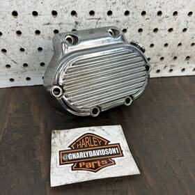 37078-87 Harley-davidson 37078 87 Fxr Right Side Transmission Cover Chrome Oem Used 013