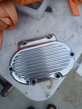 Harley-davidson 37078-87a 87-94 Fxr Transmission Side Cover Chrome