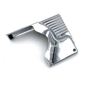 66515-00 Harley-davidson Oem Chrome Ribbed Transmission Interface Cover 99-05 Dyna Tourin
