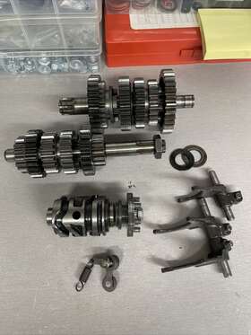 13127-1116 Kawasaki 1986 Kx125 Kx 125 Oem Transmission Assembly Gears Drum Shaft Forks 2