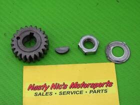 92015-006 Kawasaki 1998 Kx60 Kx 60 Oem Crankshaft Primary Drive Gear And Nut Key Driven