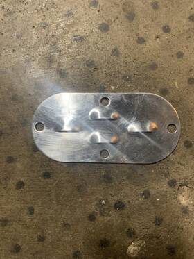 60572-86 One Off Harley Davidson Louvered Primary Inspection Cover Fl Fx Fxd Softaildyna
