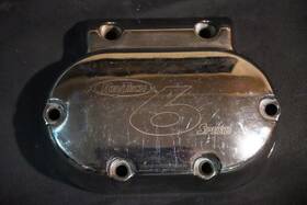 37105-87 Revtech Transmission Side Cover Chrome 87-06 Harley Twin Cam Evolution 5 6 Speed