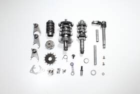24120-02b02 Suzuki 1993 Rm80 Oem Engine Transmission Tranny Assembly Gears Shift Forks