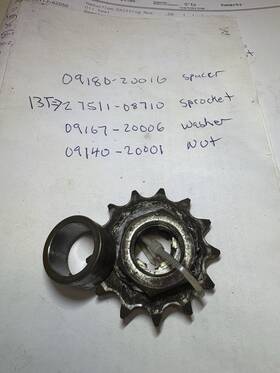 27511-08710 Suzuki 1967 B100p Drive Sprocket 13t Spacer/washer/nut