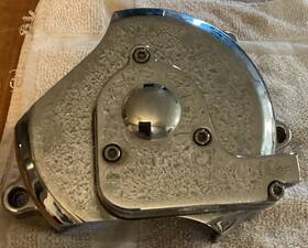 Ultima Rcp96959 Chrome Cable Type End Pulley Cover For Roadmax And Aftermarket Rsd Transmis