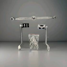 Zzmt288-014-cd Xinyun Spare Parts Hcj Chrome Gear Shift Linkage Skull Harley Road King 94- 15 Softail Break / Shifter