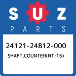 24121-24B12-000 Suzuki SHAFT,COUNTER(NT:15) 2412124B12000, New Genuine Oem Part. Fixed Price $175.42.