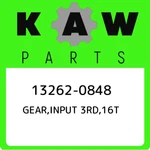 13262-0848 Kawasaki Gear,input 3RD,16T 132620848, New Genuine Oem Part. Fixed Price $138.95.
