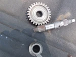 Kawasaki KXT250 Kickstart Shaft & Gear Fits 1984-85 Used Item P/n 13066-1026. Fixed Price $44.95.
