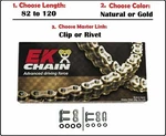 Ek Chains 520 SRO6 Oring Drive Natural Gold W Clip Rivet Master Link. Fixed Price $92.80.