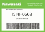 Kawasaki Genuine Drum-change 13141-0568. Fixed Price $80.15.