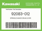 Kawasaki Genuine Spring,change Drum Lever 92083-012. Fixed Price $5.51.