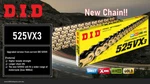 Did Pro-street 525 VX3 X-ring Motorcycle Chain (gold/black) 124 Links Rivet. Fixed Price $104.25.