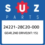 24221-28C20-000 Suzuki GEAR,2ND DRIVE(NT:15) 2422128C20000, New Genuine Oem Part. Fixed Price $100.24.