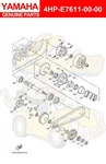 Yamaha Sheave, Primary Fixed 4HP-E7611-00-00 Oem New. Fixed Price $59.20.