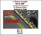 Rk 520 Gxw Xring Motorcycle Drive Chain Natural Gold With Rivet Master Link. Fixed Price $153.90.