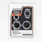 #8161-4 Rear Axle Nut And Lock Kit 1930-1972 H-d Cad Plated Colony Machine. Fixed Price $24.98.