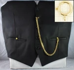 Straight Pocket Watch Chain W/ Large Spring Ring; Various Finish Options. Fixed Price $48.00.