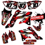 2005 Yamaha 250F / YZ450F Graphics Kit Islandstrike: Black Red Decal Design. Fixed Price $179.99.
