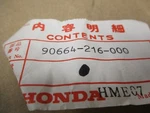 Honda Oem New Circlip 90664-216-000 #11153. Fixed Price $7.29.