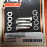 Footboard Hinge Bolt Kit Big Twin 1914-E1982 Cadium Plated Hd 50635-14A. Fixed Price $24.02.
