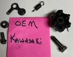 Kawasaki 1983 C-1 Gear Shift Holder Drum & Lever Spring Bolts. Fixed Price $18.75.