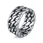 Mens Hip Hop 10MM Wide Cuban Link Chain Thumb Stainless Steel Ring Band #7-13. Fixed Price $9.99.