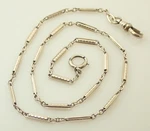 Antique Vintage White Gold Filled 15" Fancy Link Pocket Watch Chain. Fixed Price $84.95.