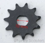 11 Tooth Sprocket Dual D-bore, Use T8F Chain For Electric Scooter MY1020 Motors. Fixed Price $7.49.