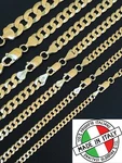 Real Solid 925 Silver 14K Gold Plated Flat Cuban Link Chain Necklace 3MM-10.5MM. Fixed Price $255.00.