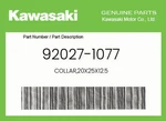 Kawasaki Genuine COLLAR,20X25X12.5 92027-1077. Fixed Price $20.13.