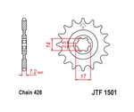 Jt Front Sprocket 12T Tooth Kawasaki KLX140 & G Rf 2008-2026 Klt Klf 110. Fixed Price $14.60.