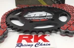 Red 2007-2008 GSXR1000 Rk Zxw 530 17/43 Oem Ratio Chain And Sprockets Kit. Fixed Price $289.95.