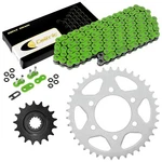 Green O-ring Drive Chain & Sprockets Kit For Kawasaki ZX1000 Ninja ZX10R. Fixed Price $56.00.