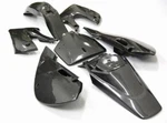 Kawasaki KLX110 KX65 Carbon Fiber Style Plastic Fairings Kit. Fixed Price $58.95.