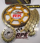 2004-2005 Yamaha YZF-R1 Rk Zxw Gold 530 Supersprox Oem Chain And Sprockets Kit. Fixed Price $339.95.