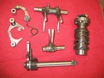 92 93 94 95 Suzuki RM125 N Oem Gear Shift Shaft Forks Cam + Parts Assy Low Hour. Fixed Price $25.00.