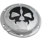 Drag 1107-0550 Chrome & Black Split Skull Derby Cover For 04-22 Sportster. Fixed Price $82.95.