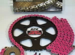 Pink Suzuki GSXR600 2001-03 Rk Quick Accel X-ring Chain And Sprockets Kit. Fixed Price $289.95.