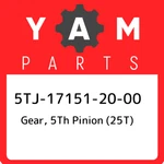 5TJ-17151-20-00 Yamaha Gear, 5TH Pinion (25T) 5TJ171512000, New Genuine Oem Part. Fixed Price $69.56.