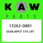 13262-0881 Kawasaki Gear,input 5TH,18T 132620881, New Genuine Oem Part. Fixed Price $144.54.