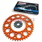 Ktm Renthal R3 Oring Chain & Alloy Sprocket Kit Orange SX125 SX250 1993-2025. Fixed Price $228.35.