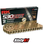 Suzuki Hayabusa Gold Rk Chain Gxw 150 LINK-530 Xw-ring For Extended Swingarm. Fixed Price $329.00.