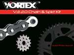 Vortex 525 Chain And Sprocket Kit 17-43 Tooth CK5265 For Suzuki GSX-R1000 07-08. Fixed Price $322.96.