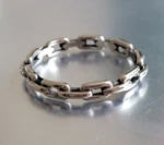 Stainless Steel Cable Link Ring - Silver Finish Chain. Fixed Price $12.90.