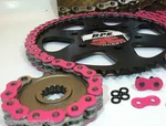 Suzuki GSXR600 2006-10 Pink Rk X-ring Chain And Sprockets Kit Quick Accel 16/45. Fixed Price $219.95.