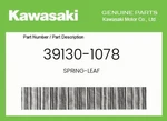 Kawasaki Genuine Spring-leaf 39130-1078. Fixed Price $9.68.