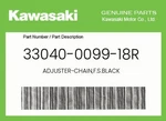 Kawasaki Genuine Adjuster-chain,f.s.black 33040-0099-18R. Fixed Price $21.68.